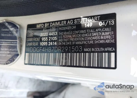 2013 Mercedes-Benz C 250 Luxury/Sport из США, поврежденный, VIN WDDGF4HB7DR291503